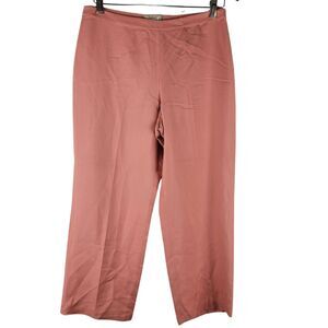 Tommy Bahama 100% Silk Capri Pants Coral Pink Womens Size 8